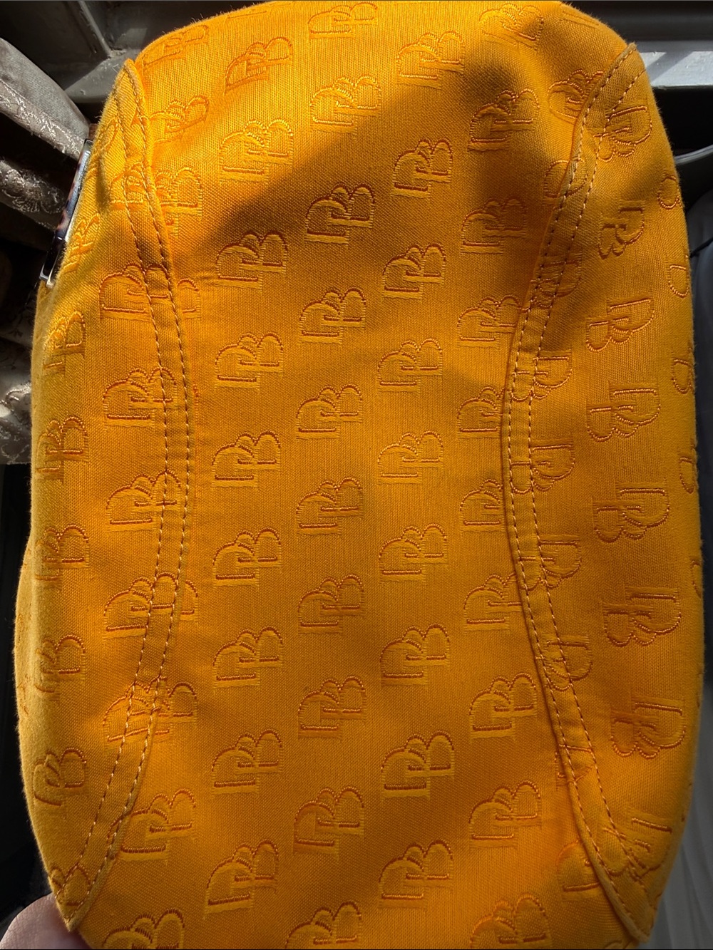 Dooney & Bourke Yellow Shoulder Tote with Tan Leather Trim - Picture 16 of 16